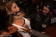 Huge cocks gang invasion on a hot babe